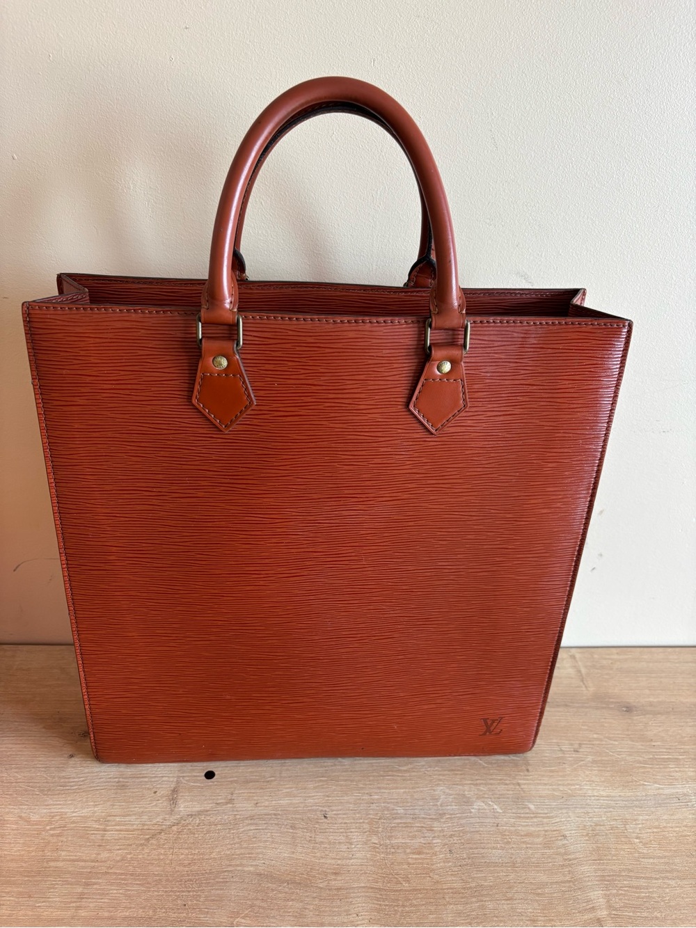 Louis Vuitton Brown -Fawn epi leather sac plat tote bag